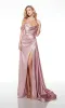 Alyce Off-Shoulder Cowl-Neck Long Prom Dress 61571 sold by PromGirl