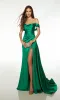 Alyce Off-Shoulder Cowl-Neck Long Prom Dress 61571 sold by PromGirl
