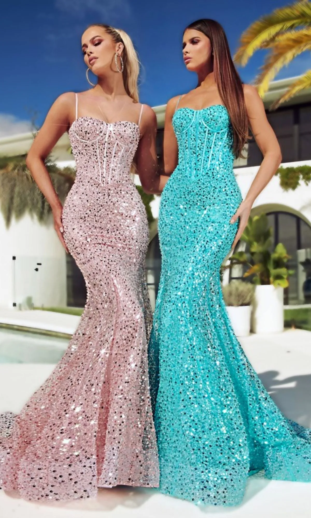 Sequin Long Prom Gown: Portia & Scarlett PS23061 sold by PromGirl