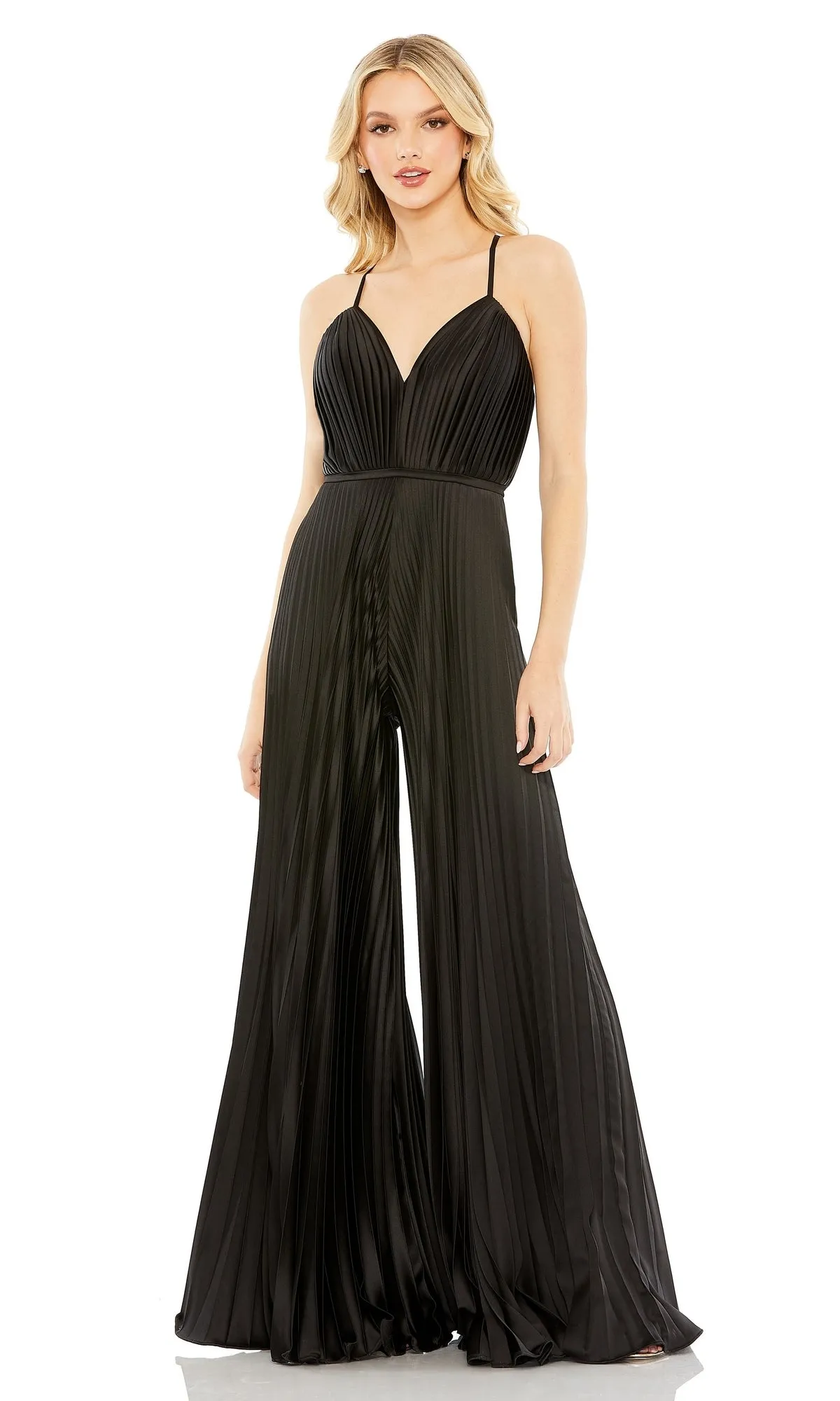 Mac Duggal Pleated Wide-Leg Formal Jumpsuit 26319 sold by PromGirl