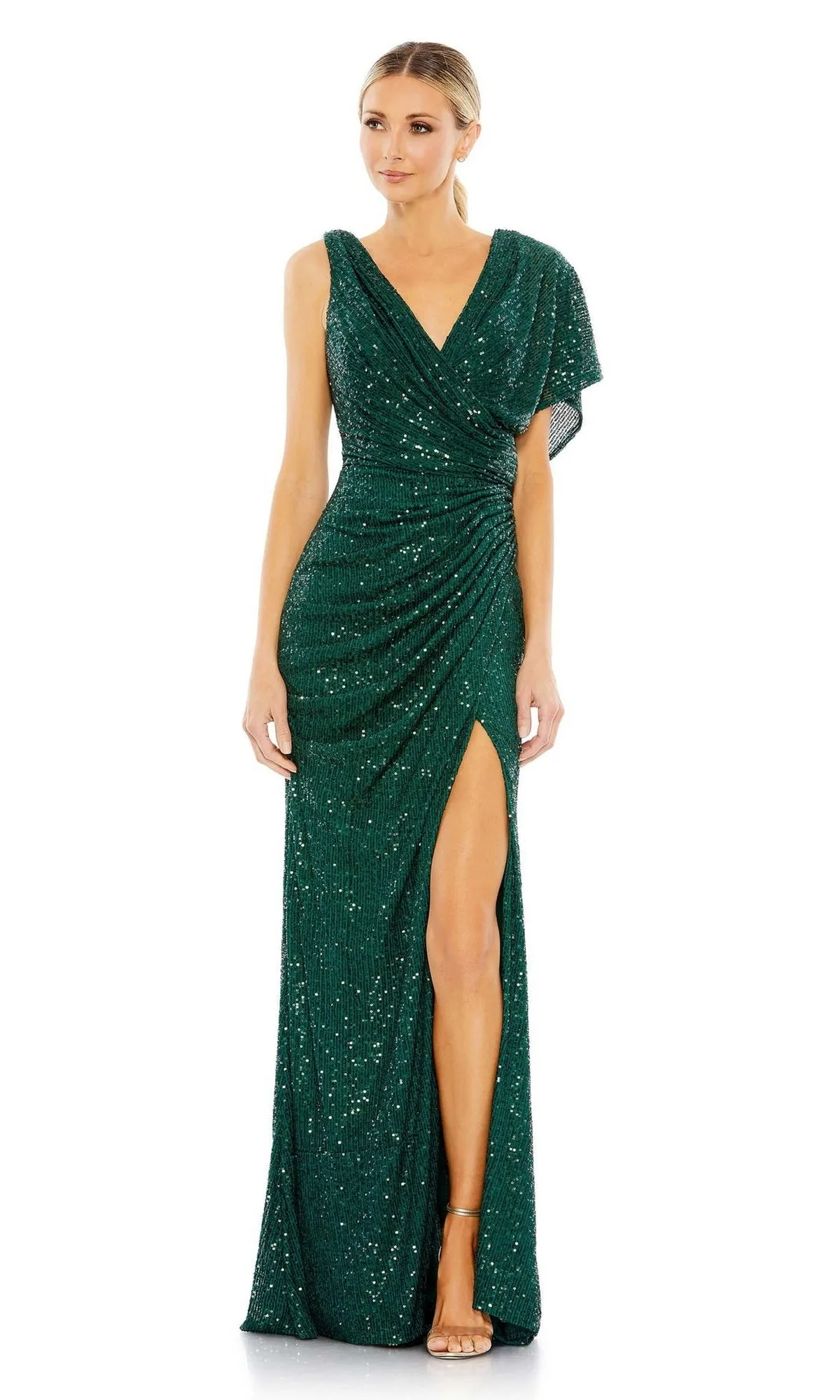 Long V-Neck Sequin Formal Dress: Mac Duggal 26988 sold by PromGirl
