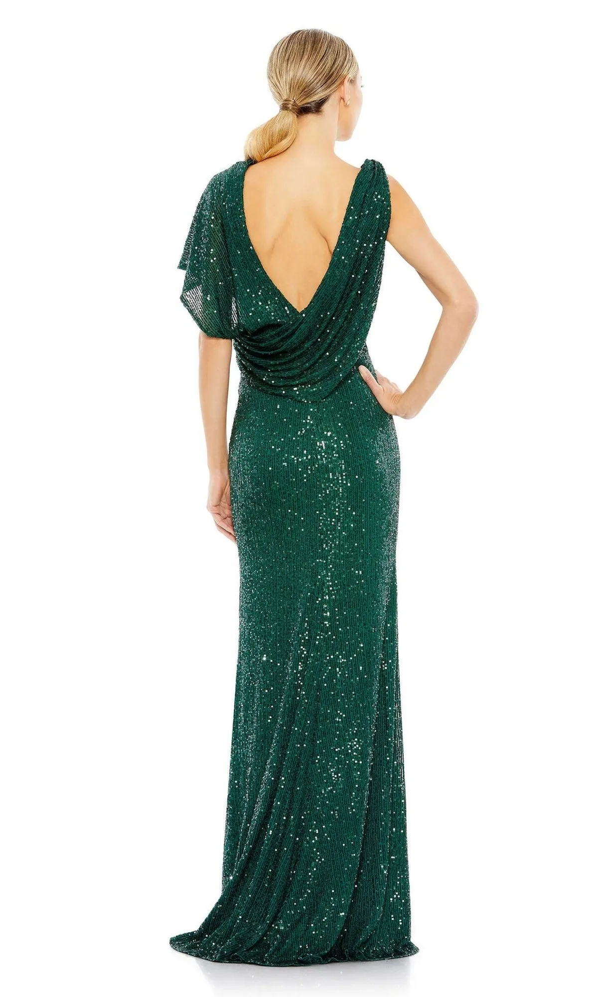 Long V-Neck Sequin Formal Dress: Mac Duggal 26988 sold by PromGirl product image thumbnail 2