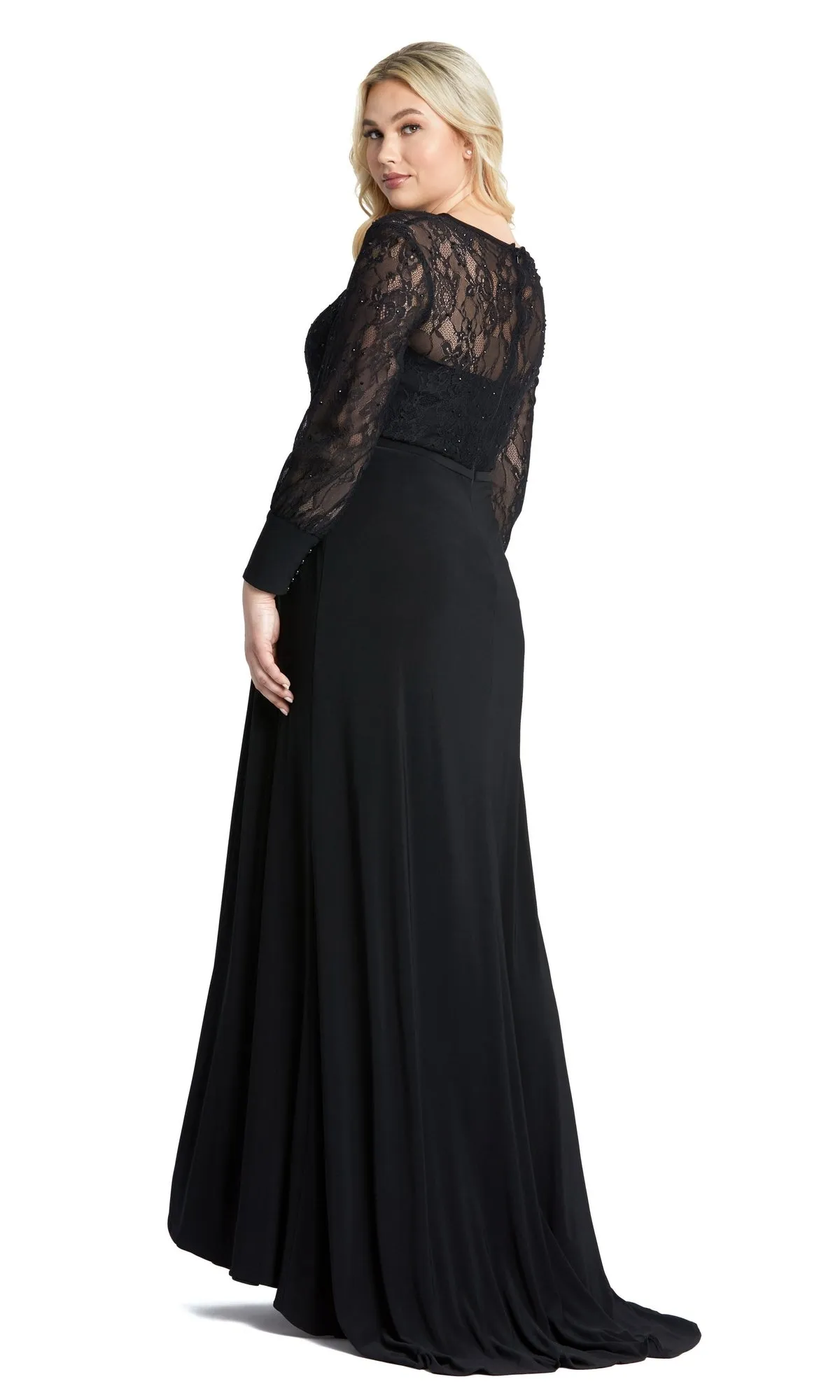 Plus-Size Black Formal Dress; Mac Duggal 67143 sold by PromGirl product image thumbnail 2