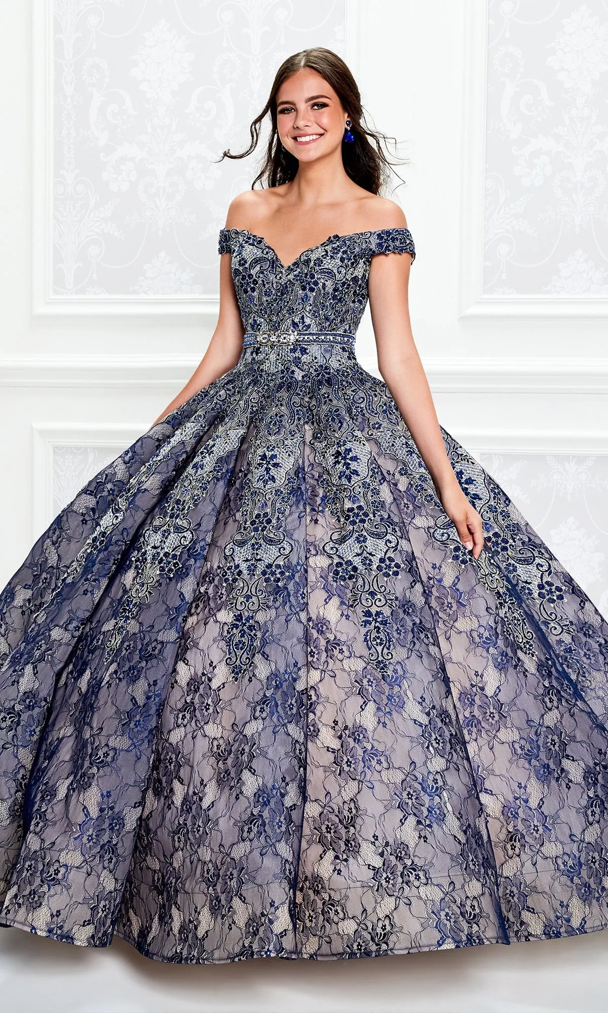 Princesa Lace Ball Gown Quinceañera Dress PR11921 sold by PromGirl product image thumbnail 3