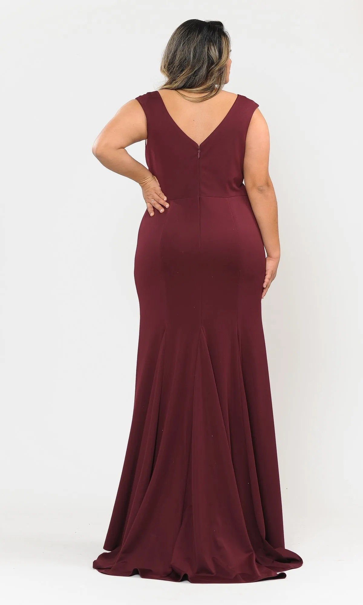 Classic Sleeveless Plus-Size Long Prom Dress W1022 sold by PromGirl product image thumbnail 2