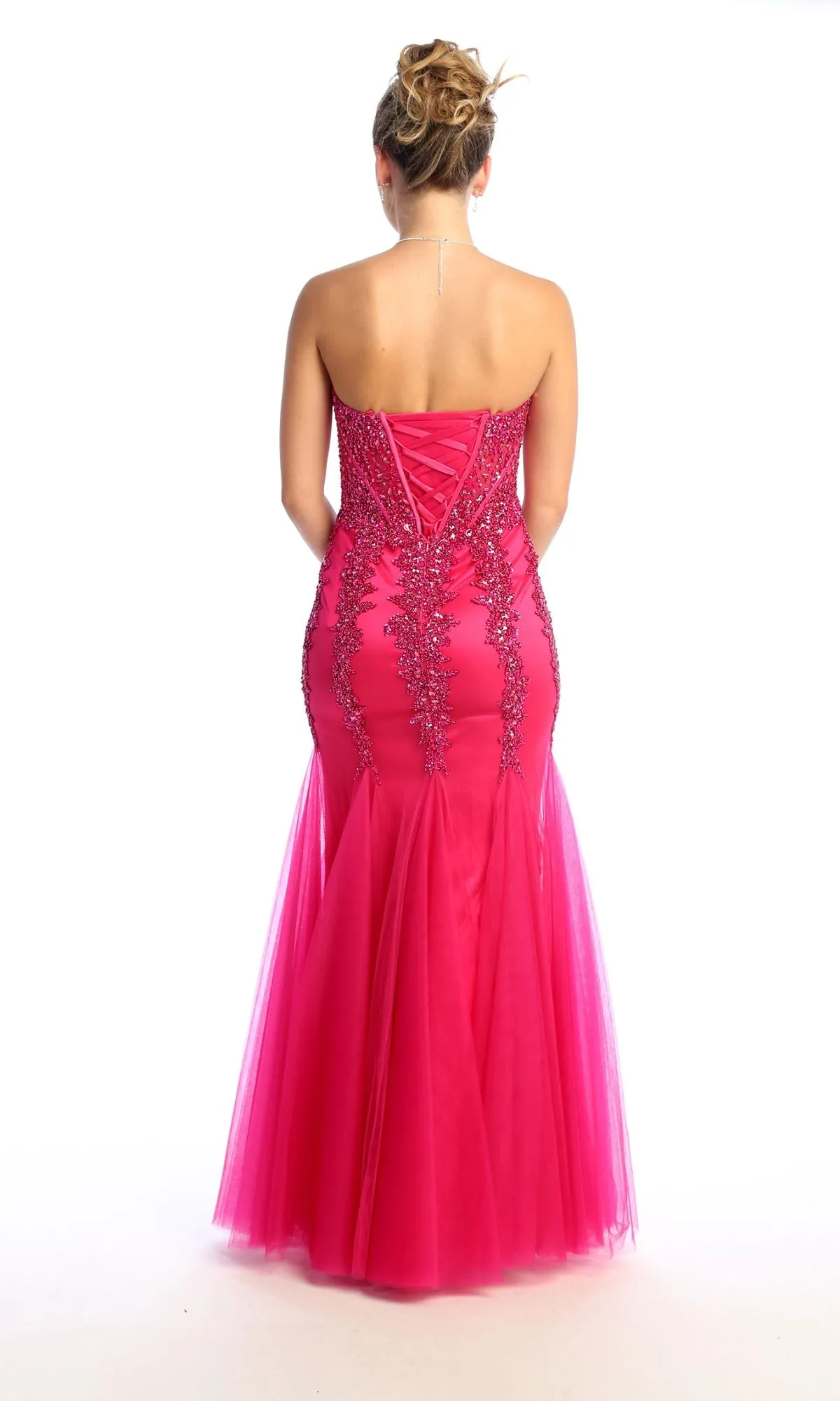 Strapless Long Mermaid Prom Dress: Chicas C820 sold by PromGirl product image thumbnail 4