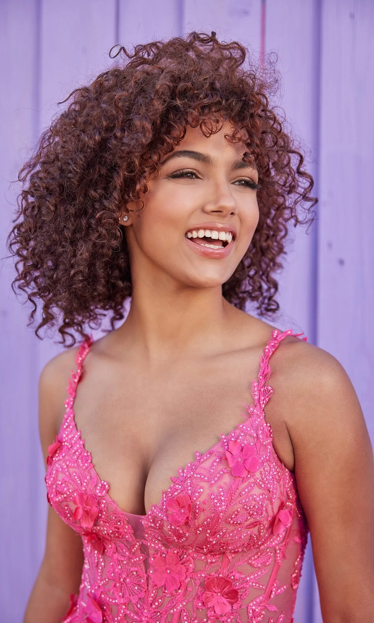 Ellie Wilde Bright Pink Prom Ball Gown EW35122 sold by PromGirl product image thumbnail 3