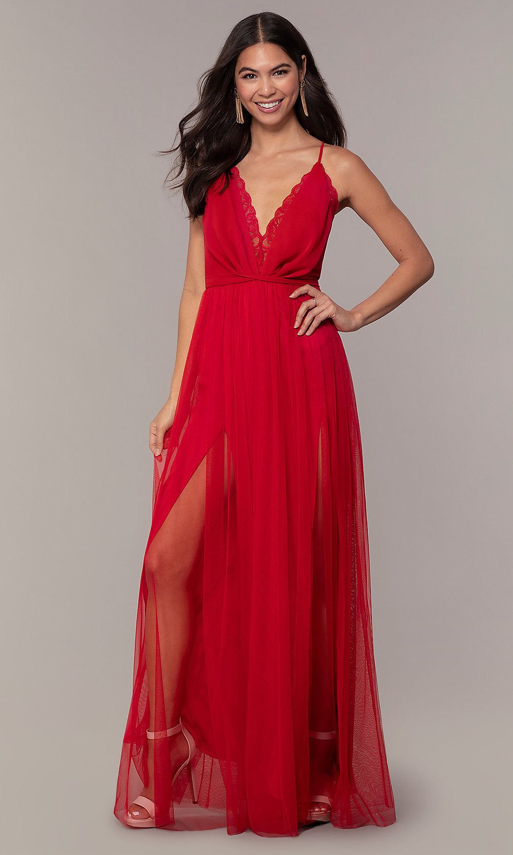 Lace-Bodice Open-Back Long Prom Dress by PromGirl sold by PromGirl product image thumbnail 5