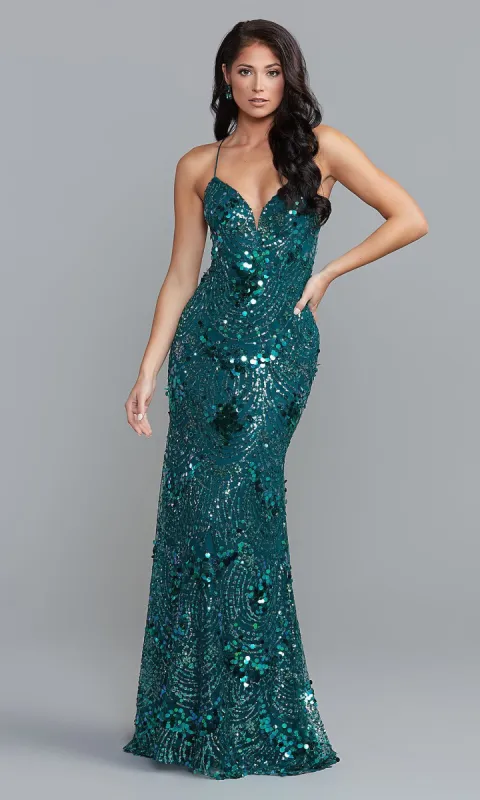 PromGirl Long Backless Prom Dress with Sequins sold by PromGirl