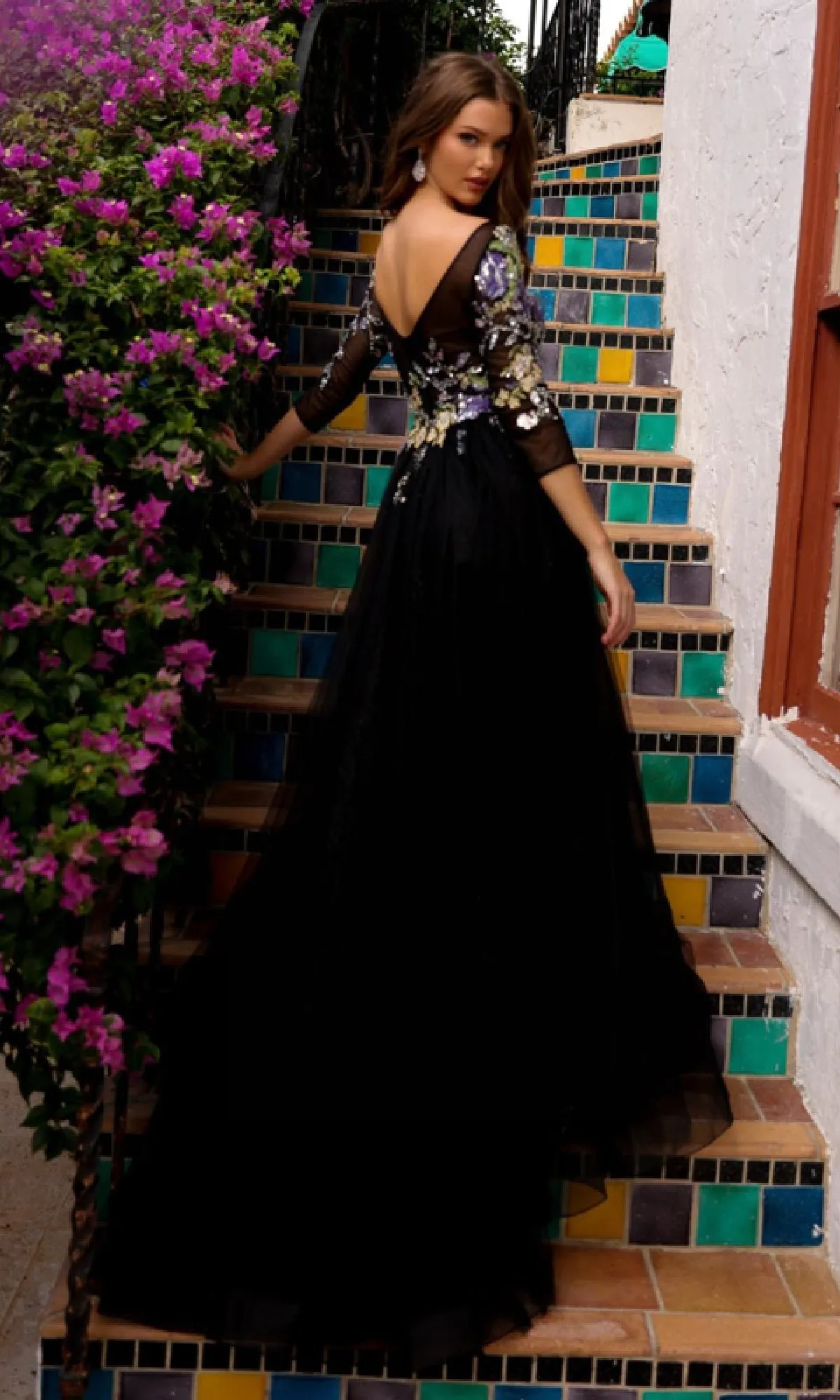 Long Black Formal Dress: Amelia Couture TM1021 sold by PromGirl product image thumbnail 2