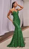 Lace-Up Open-Back Long Sequin Prom Dress CH066 sold by PromGirl