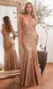 Lace-Up Open-Back Long Sequin Prom Dress CH066 sold by PromGirl