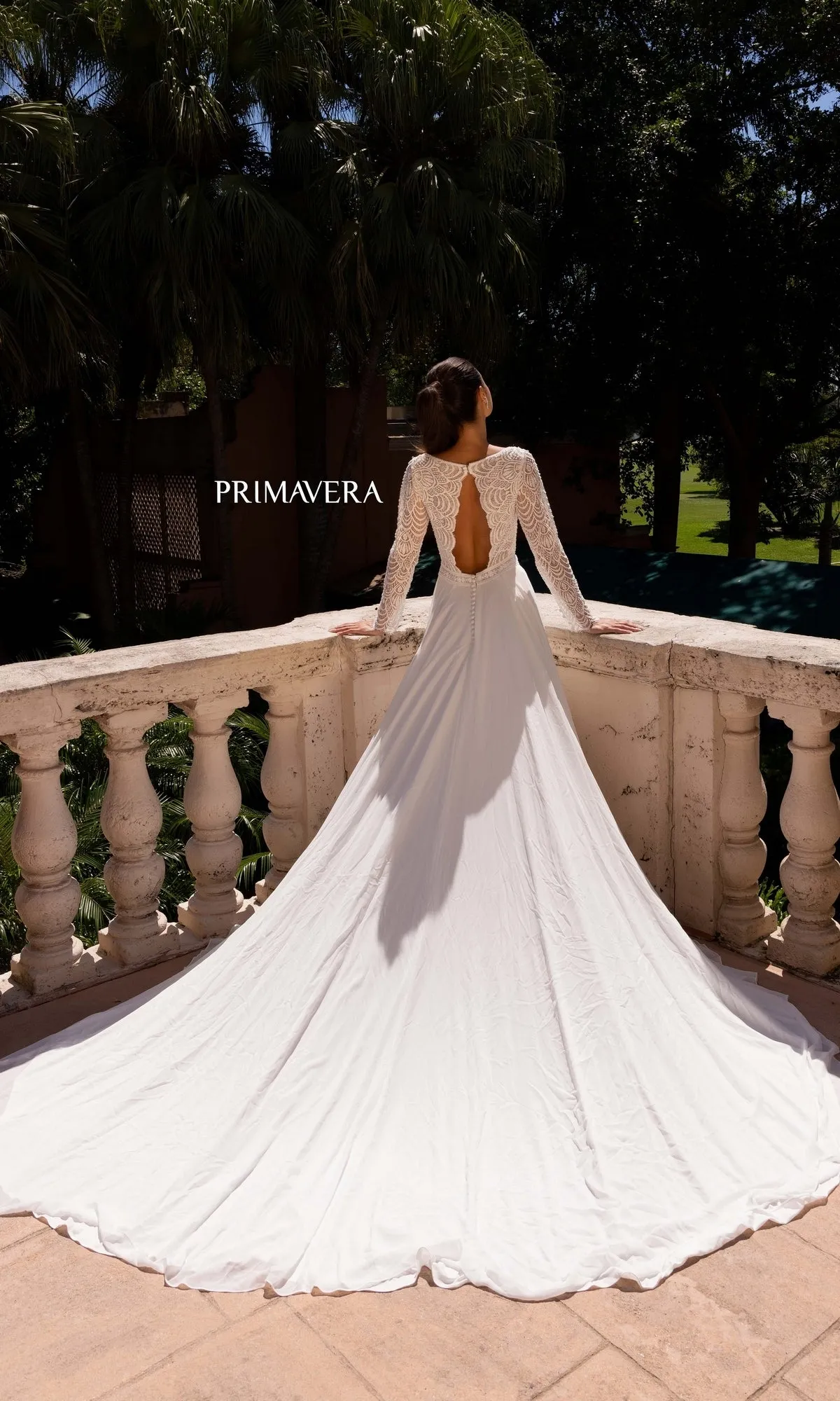 Long Wedding Dress 11140 by Primavera sold by PromGirl product image thumbnail 3