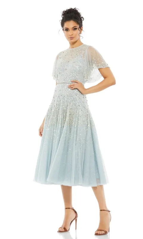 Short Wedding Guest Dress: Mac Duggal 93655 sold by PromGirl