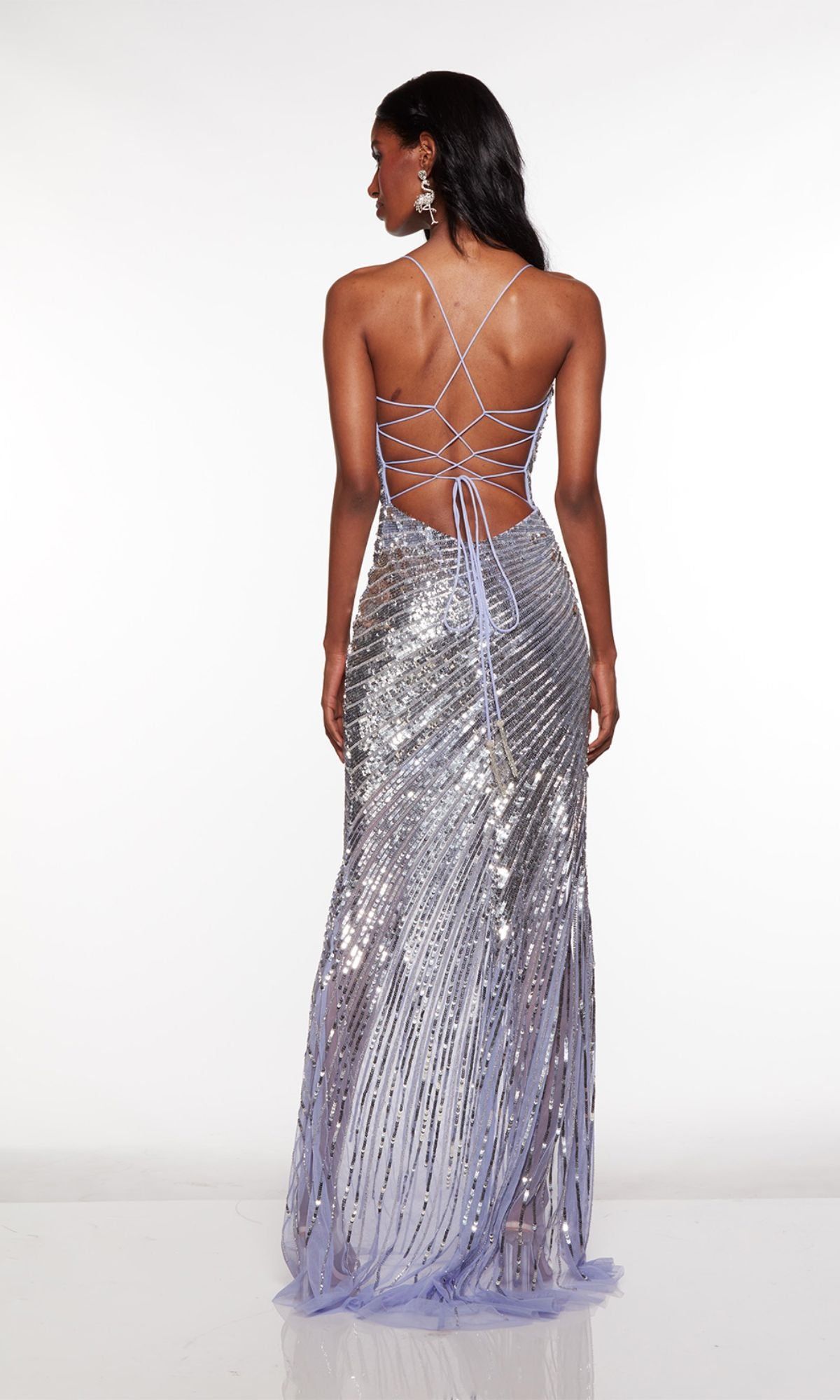 Alyce Sequin Long Tulle Prom Dress 61361 sold by PromGirl product image thumbnail 4