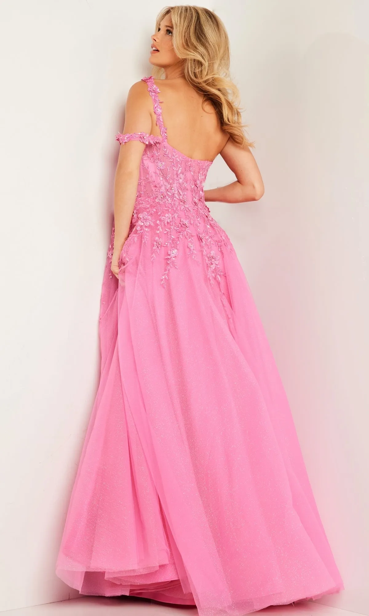 JVN by Jovani Long Tulle Prom Ball Gown JVN25826 sold by PromGirl product image thumbnail 2