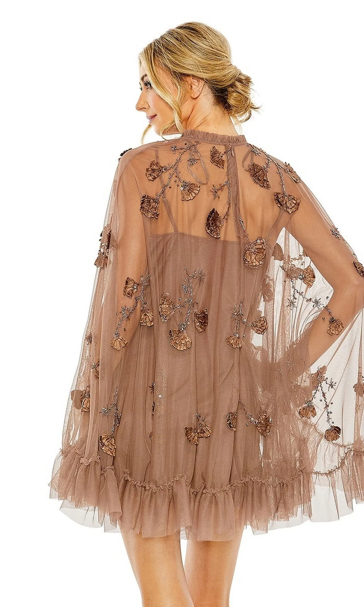 Long Sleeve Short Hoco Dress: Mac Duggal 9257 sold by PromGirl product image thumbnail 2