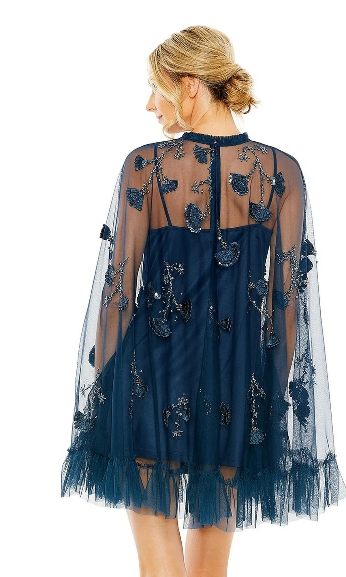 Long Sleeve Short Hoco Dress: Mac Duggal 9257 sold by PromGirl product image thumbnail 5