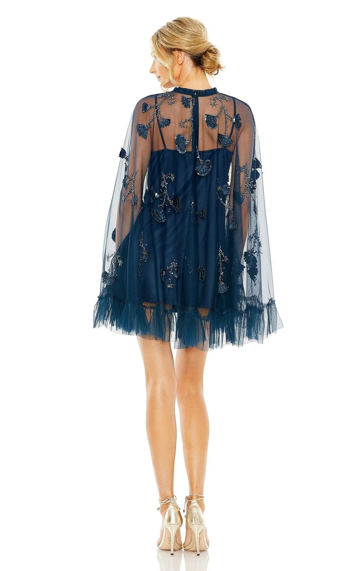 Long Sleeve Short Hoco Dress: Mac Duggal 9257 sold by PromGirl product image thumbnail 4