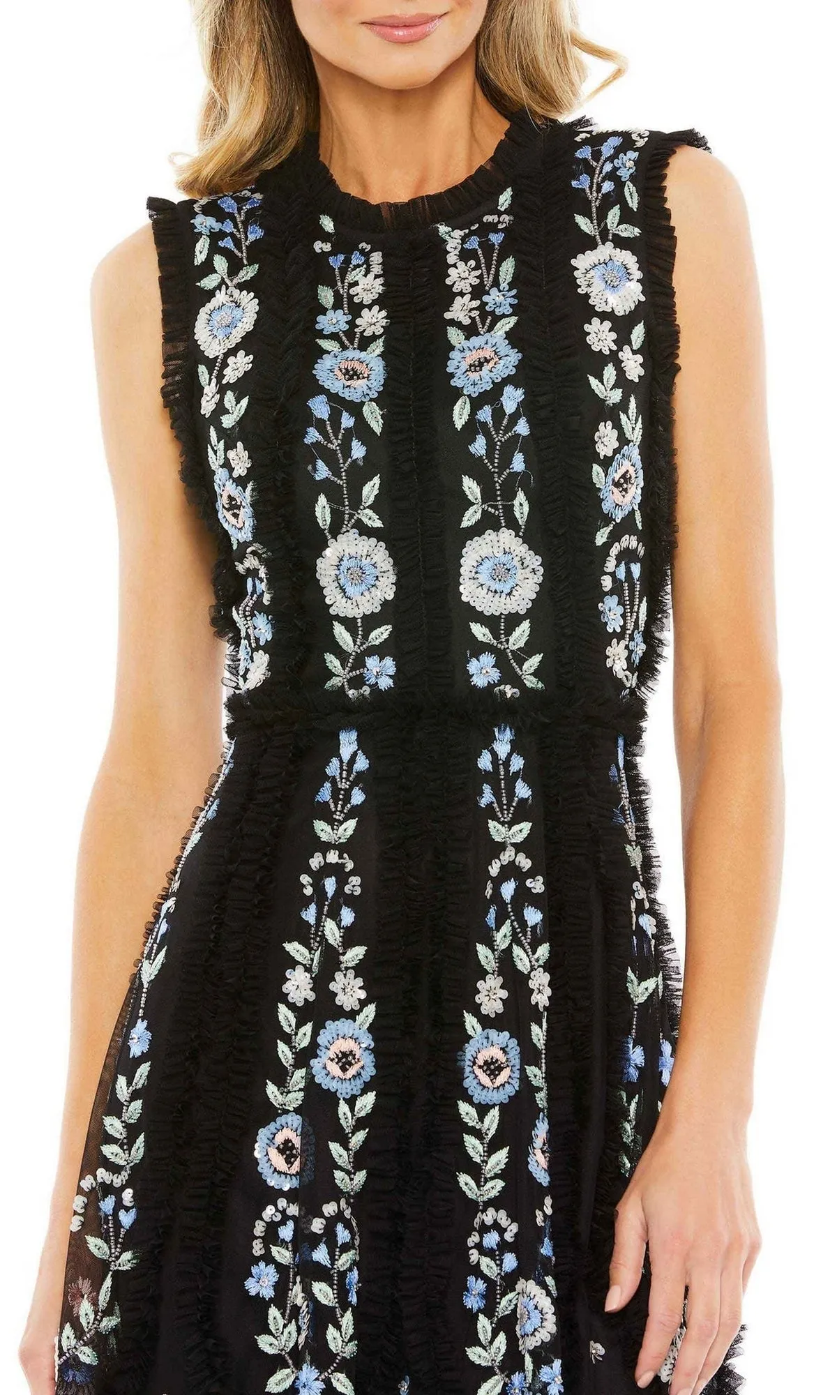 Embroidered Short Party Dress: Mac Duggal 9135 sold by PromGirl product image thumbnail 4