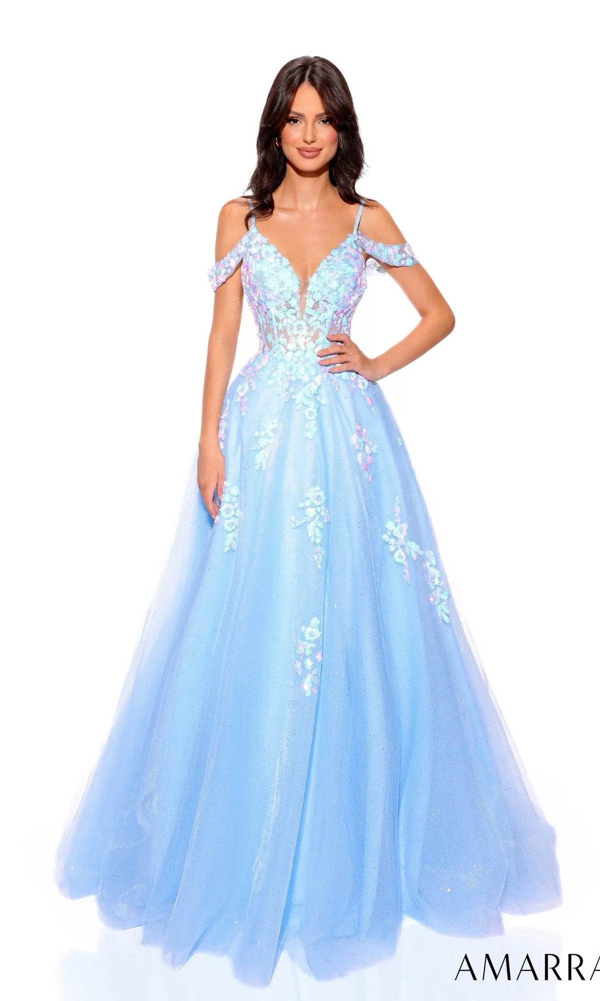 Amarra Embellished Long Prom Ball Gown 88875 sold by PromGirl product image thumbnail 5