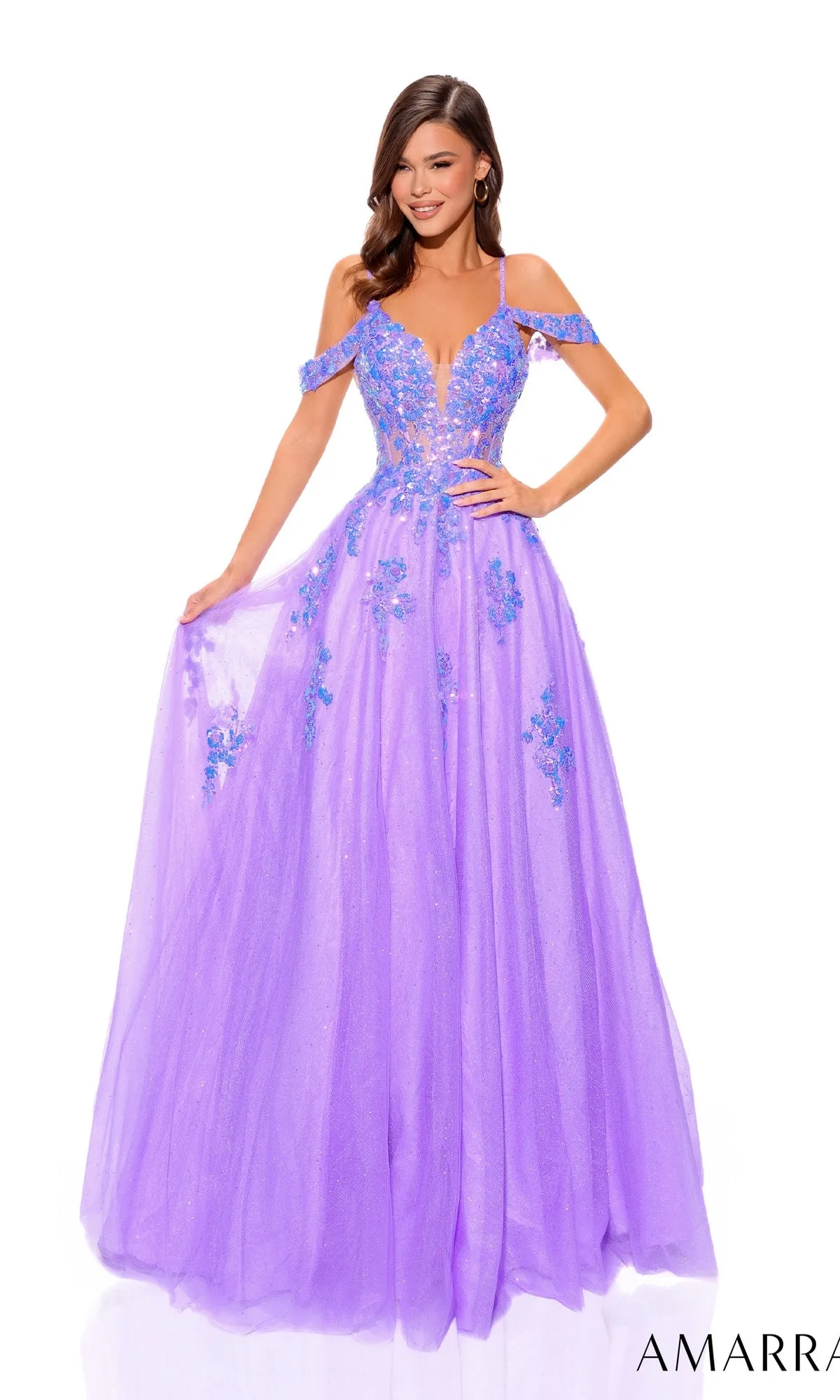 Amarra Embellished Long Prom Ball Gown 88875 sold by PromGirl product image thumbnail 3