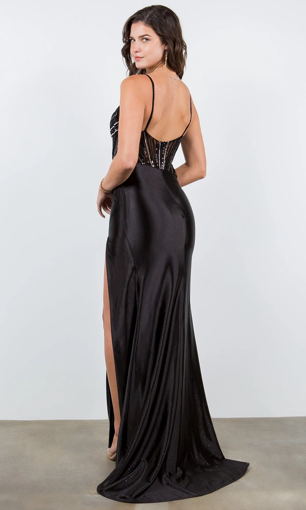 Sequin-Bodice Prom Dress: Cinderella Couture 8122J sold by PromGirl product image thumbnail 2