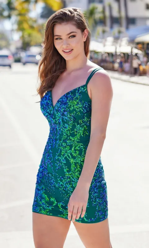 Short Ellie Wilde Homecoming Dress EW34615 sold by PromGirl