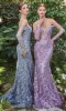 Off-Shoulder Glitter Formal Dress with Gloves CLA1163 sold by PromGirl