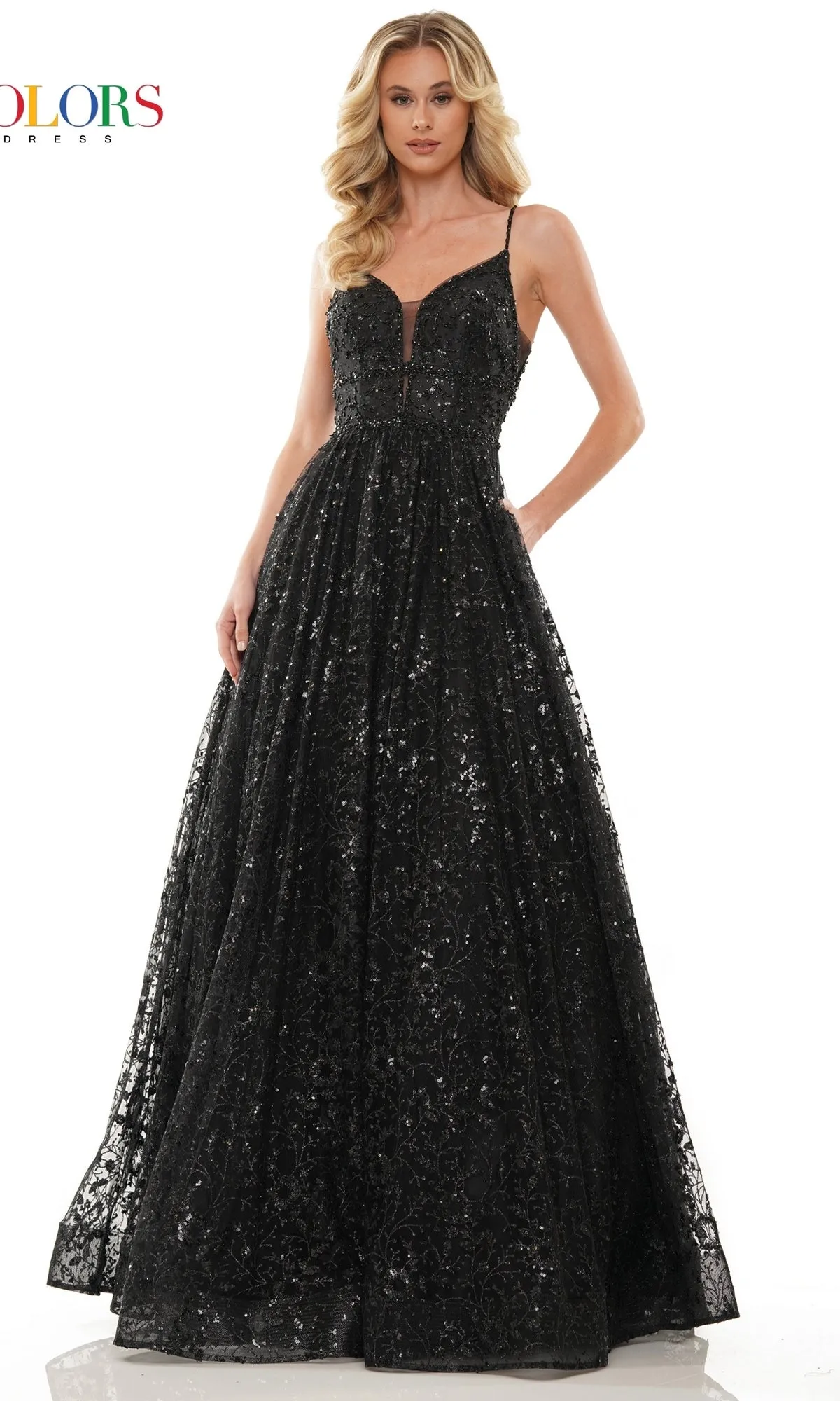 Long Glitter Princess Prom Ball Gown 2288 sold by PromGirl product image thumbnail 3
