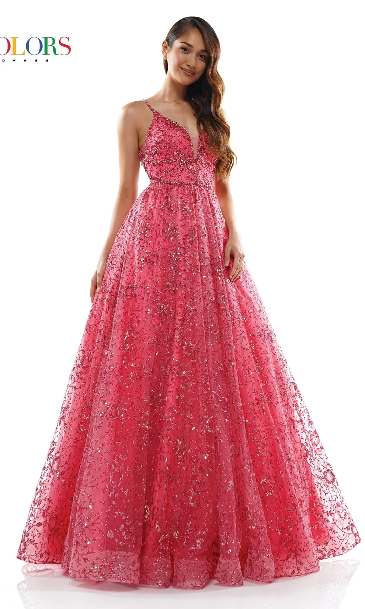 Long Glitter Princess Prom Ball Gown 2288 sold by PromGirl product image thumbnail 5