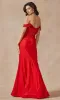 Lace-Bodice Off-the-Shoulder Long Prom Dress 2407 sold by PromGirl