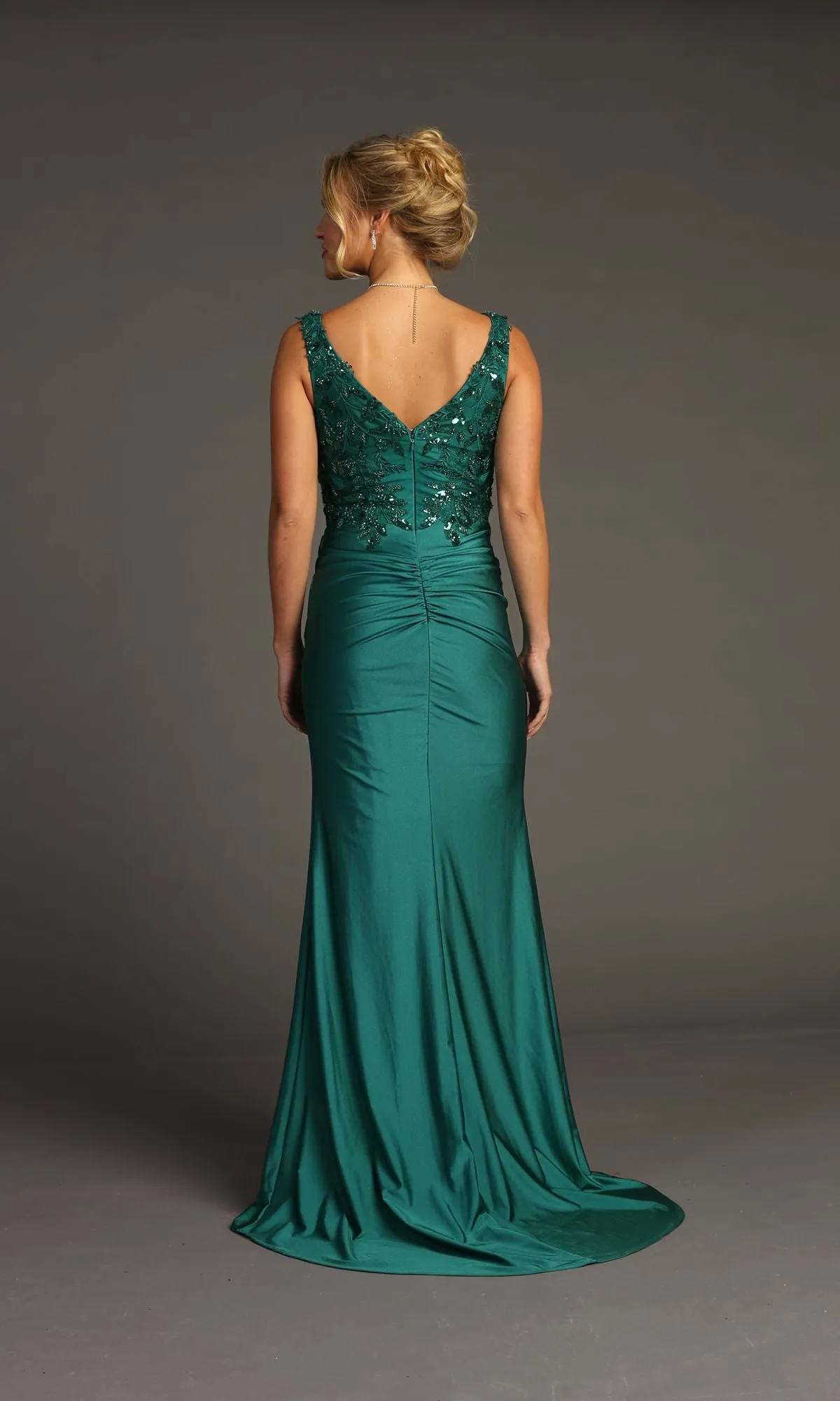Sequin-Bodice Long Prom Dress: Chicas YG5032 sold by PromGirl product image thumbnail 4