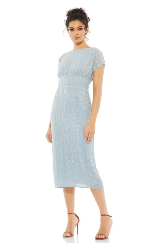 Mac Duggal Beaded Short Wedding-Guest Dress 93649 sold by PromGirl