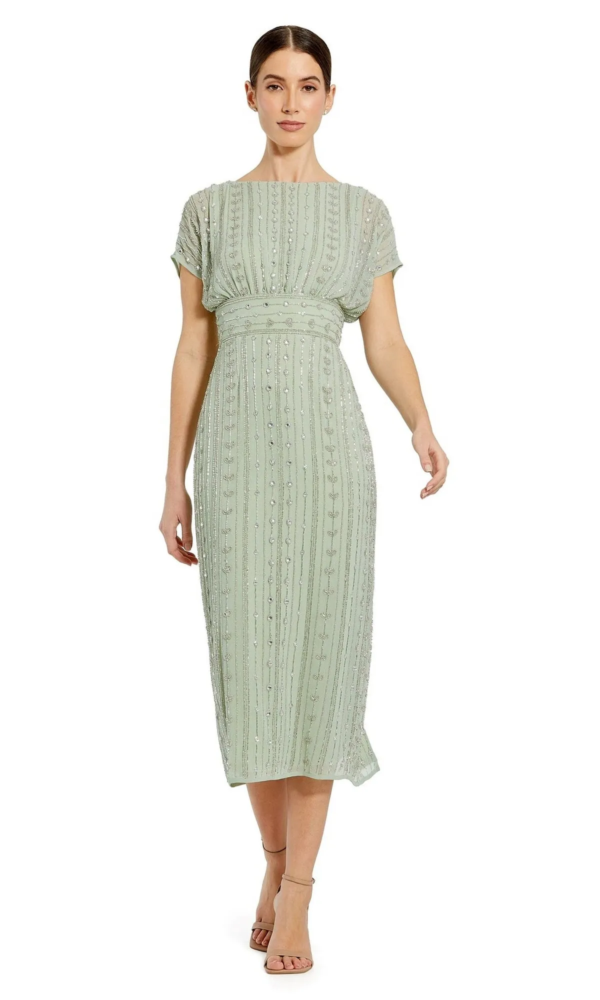 Mac Duggal Beaded Short Wedding-Guest Dress 93649 sold by PromGirl product image thumbnail 4