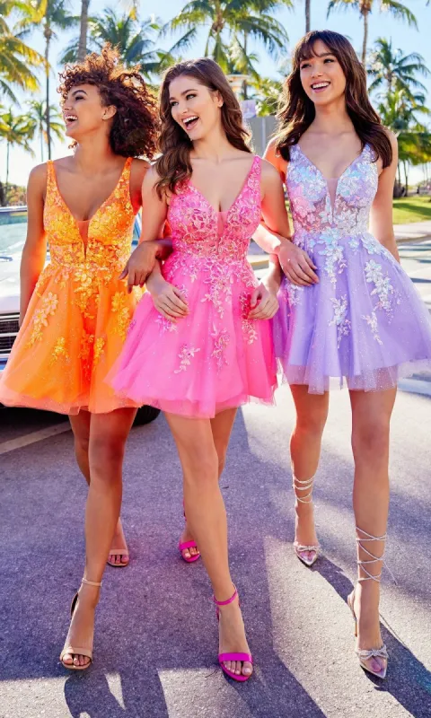 Short Ellie Wilde Homecoming Dress EW34603 sold by PromGirl