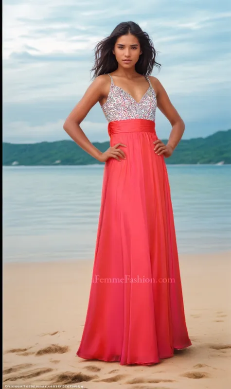 Beaded-Bodice La Femme A-Line Prom Dress 16802 sold by PromGirl