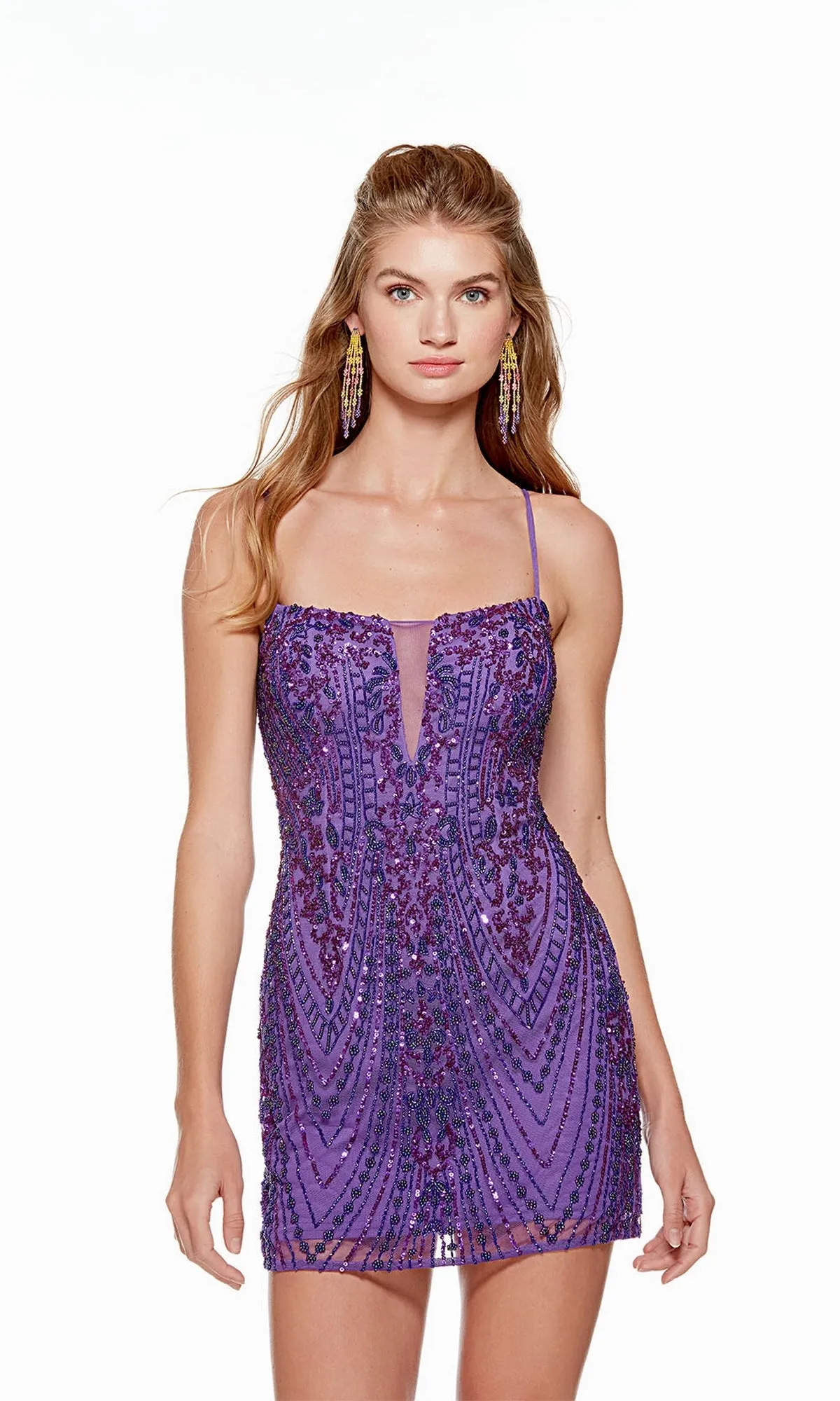 Hand-Beaded Short Homecoming Party Dress 4671 sold by PromGirl product image thumbnail 4