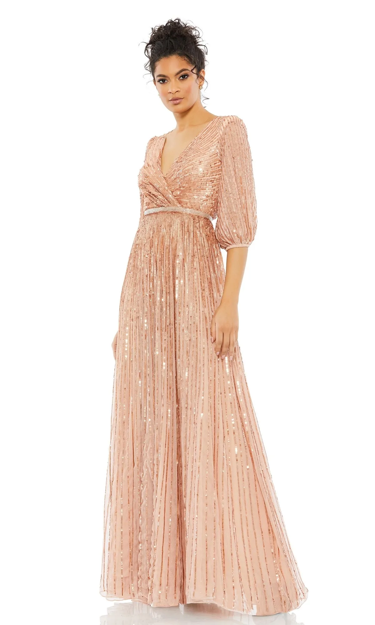 Long Sleeve Long Formal Dress: Mac Duggal 5509 sold by PromGirl product image thumbnail 3