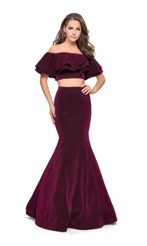 La Femme Two-Piece Long Mermaid Prom Dress 26324 sold by PromGirl