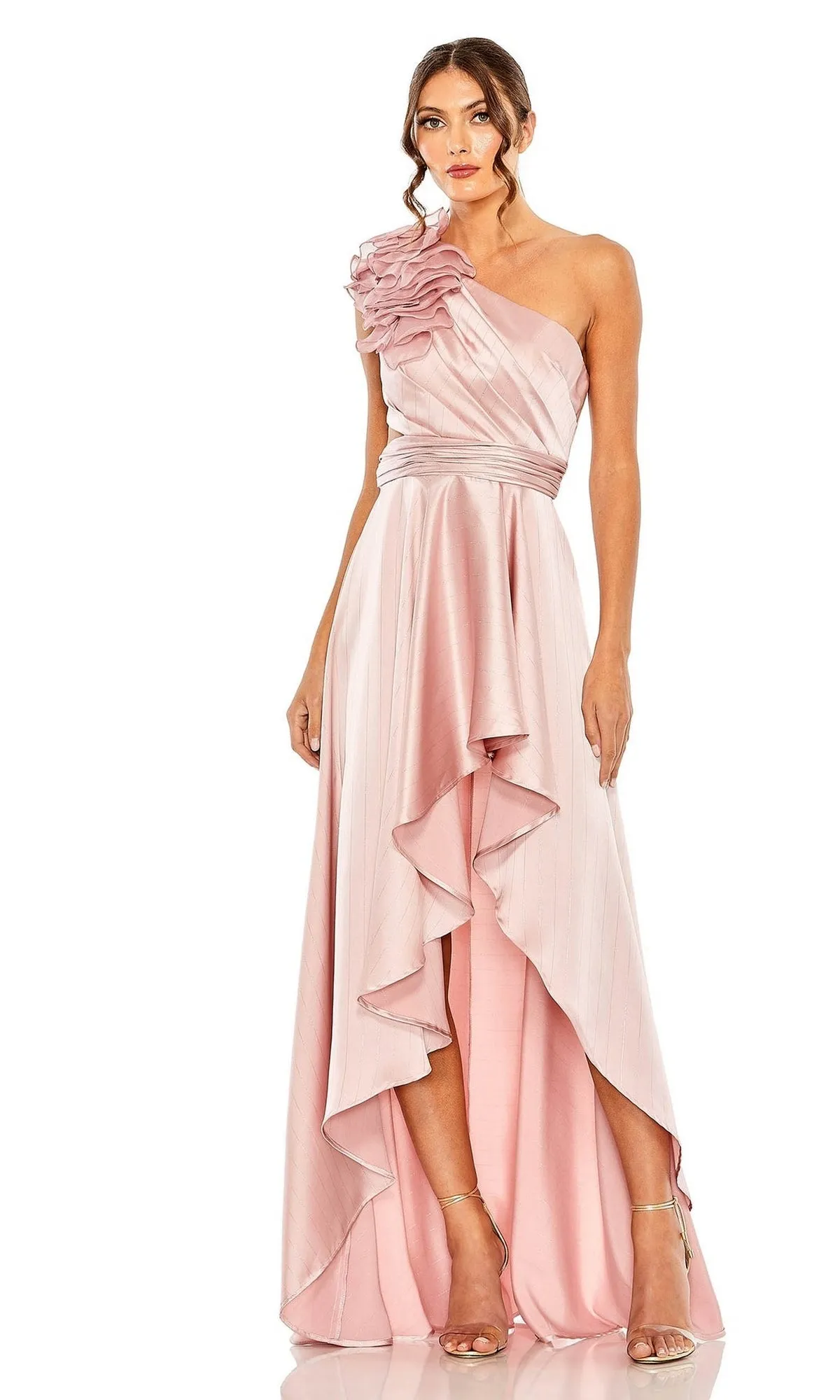 One-Shoulder Wedding Guest Dress: Mac Duggal 49523 sold by PromGirl product image thumbnail 4