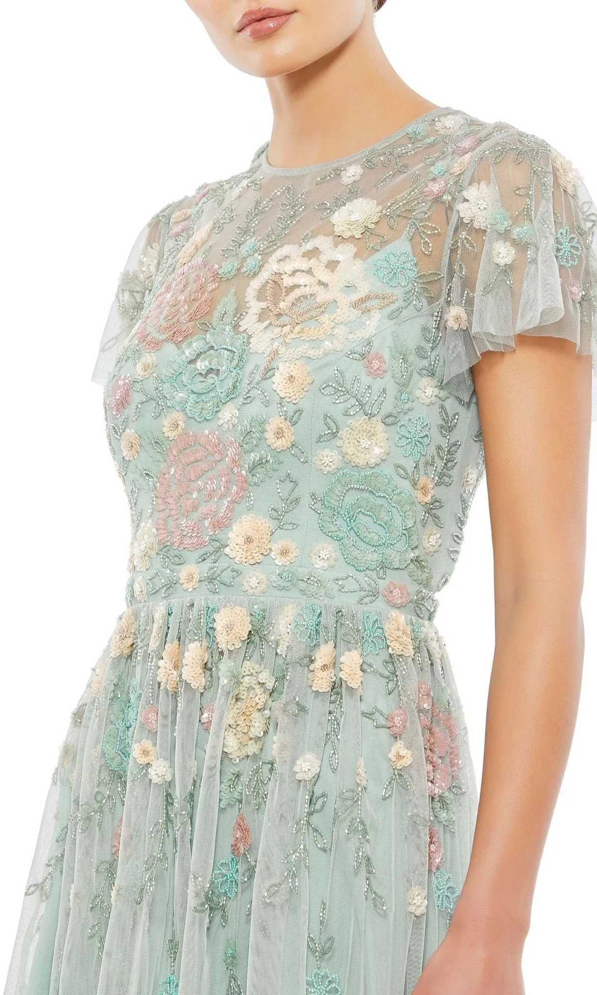 Knee Length Wedding Guest Dress 9134 by Mac Duggal sold by PromGirl product image thumbnail 4