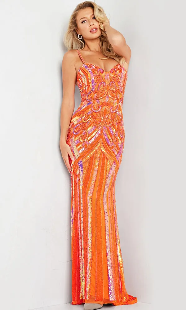Jovani Long Sequin-Print Prom Dress 38300 sold by PromGirl product image thumbnail 2