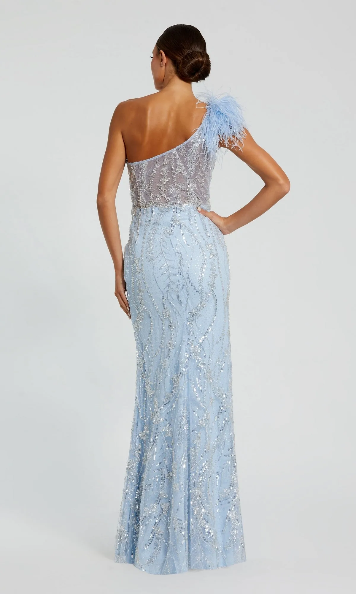 Long Blue Glitter Formal Dress: Mac Duggal 20887 sold by PromGirl product image thumbnail 2