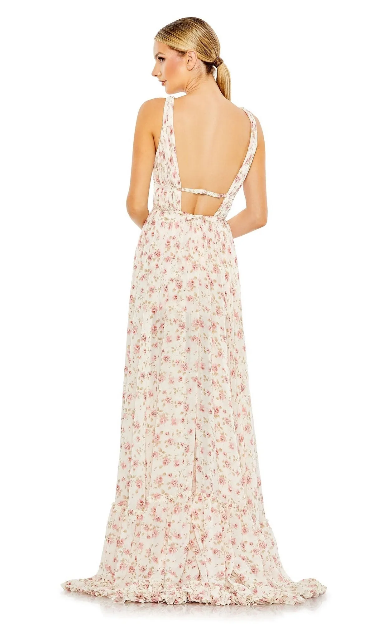 Floral-Print Maxi Party Dress: Mac Duggal 50659 sold by PromGirl product image thumbnail 5