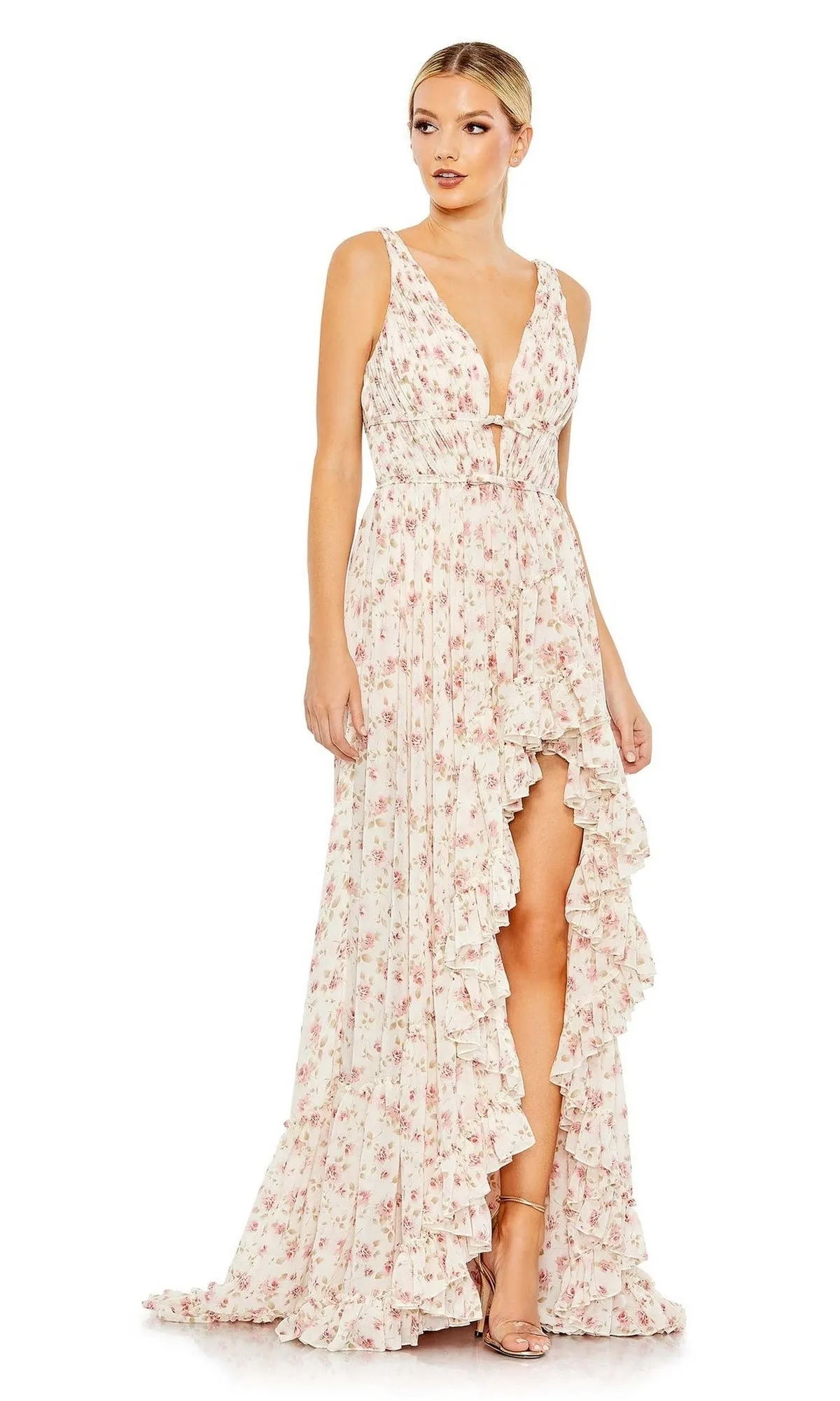 Floral-Print Maxi Party Dress: Mac Duggal 50659 sold by PromGirl product image thumbnail 3