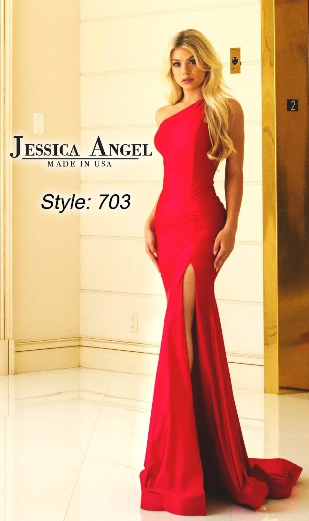 One-Shoulder Long Prom Dress: Jessica Angel 703 sold by PromGirl