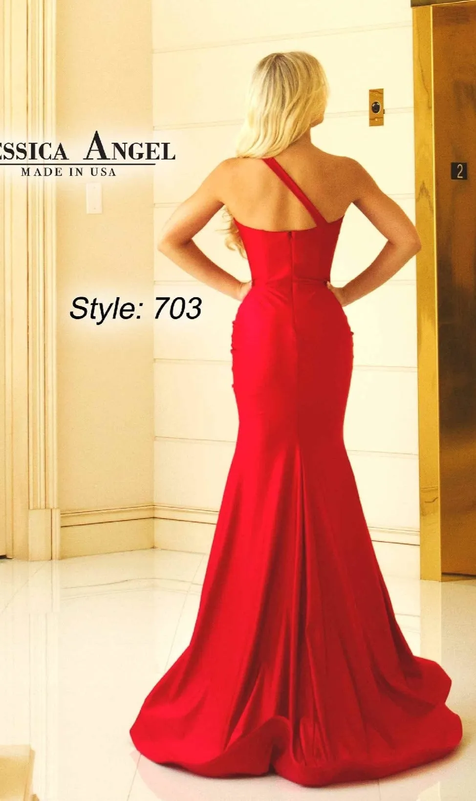 One-Shoulder Long Prom Dress: Jessica Angel 703 sold by PromGirl product image thumbnail 2