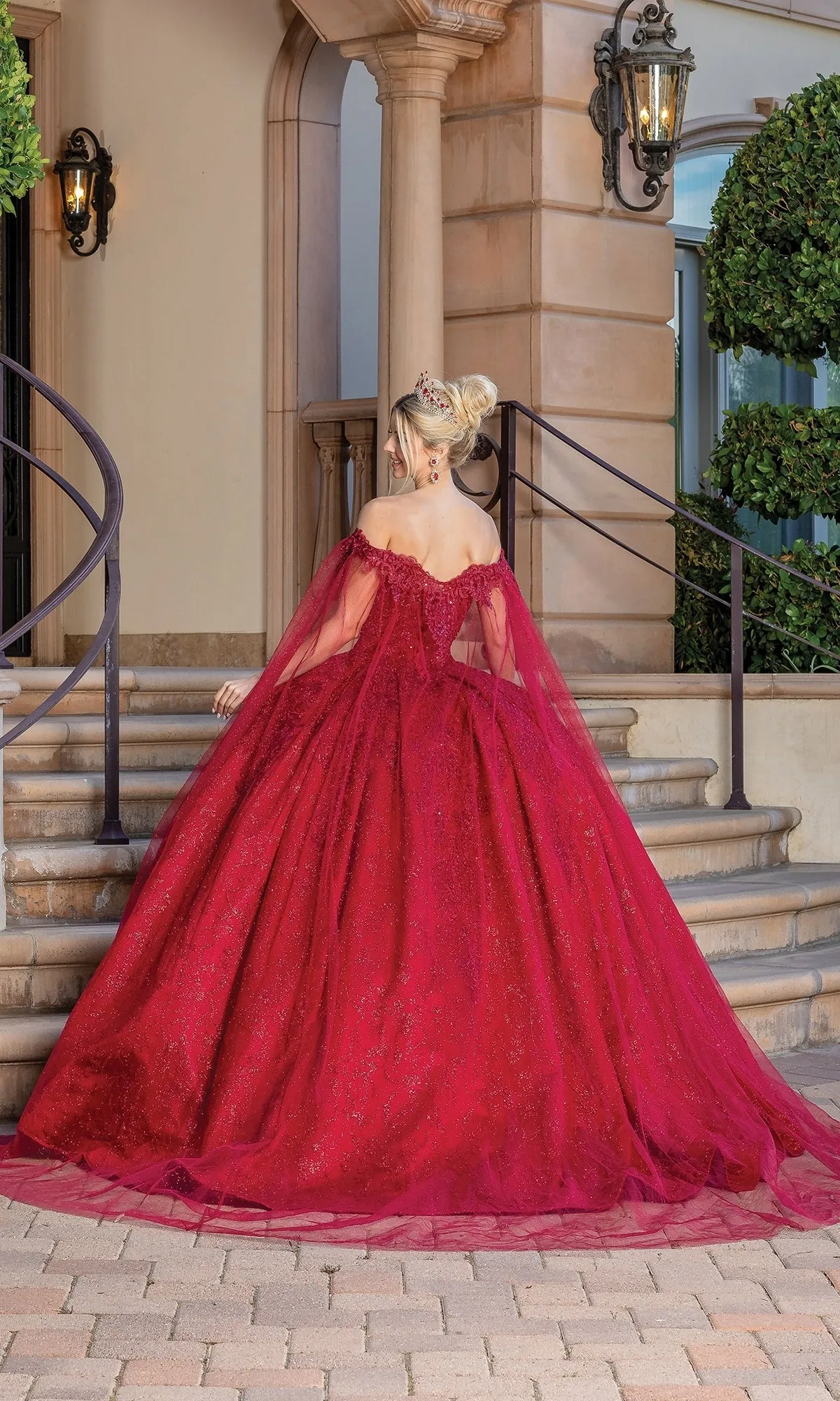 Burgundy Red Quinceanera Dress 1722 sold by PromGirl product image thumbnail 2