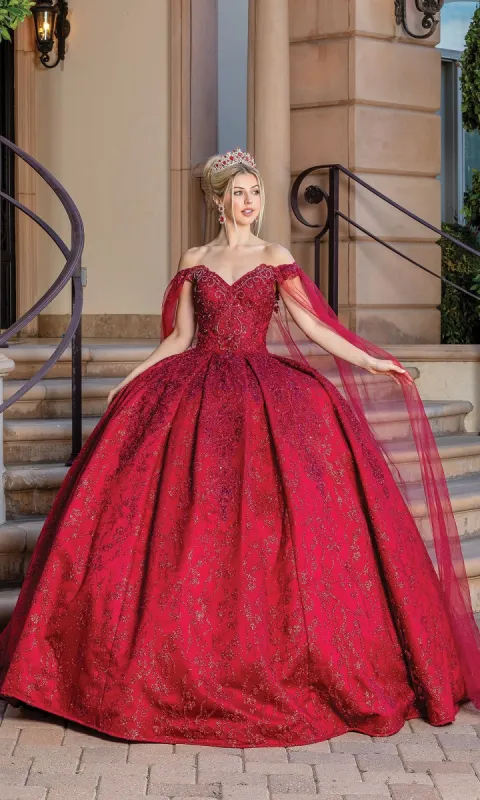 Burgundy Red Quinceanera Dress 1722 sold by PromGirl